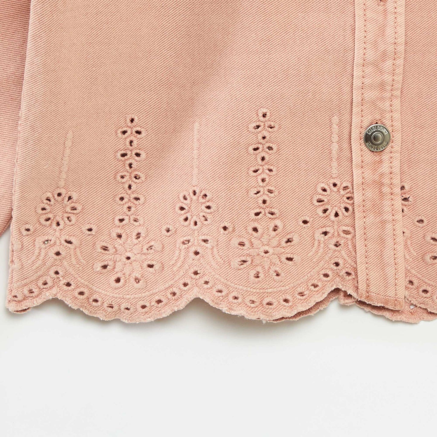 Broderie anglaise denim jacket PINK