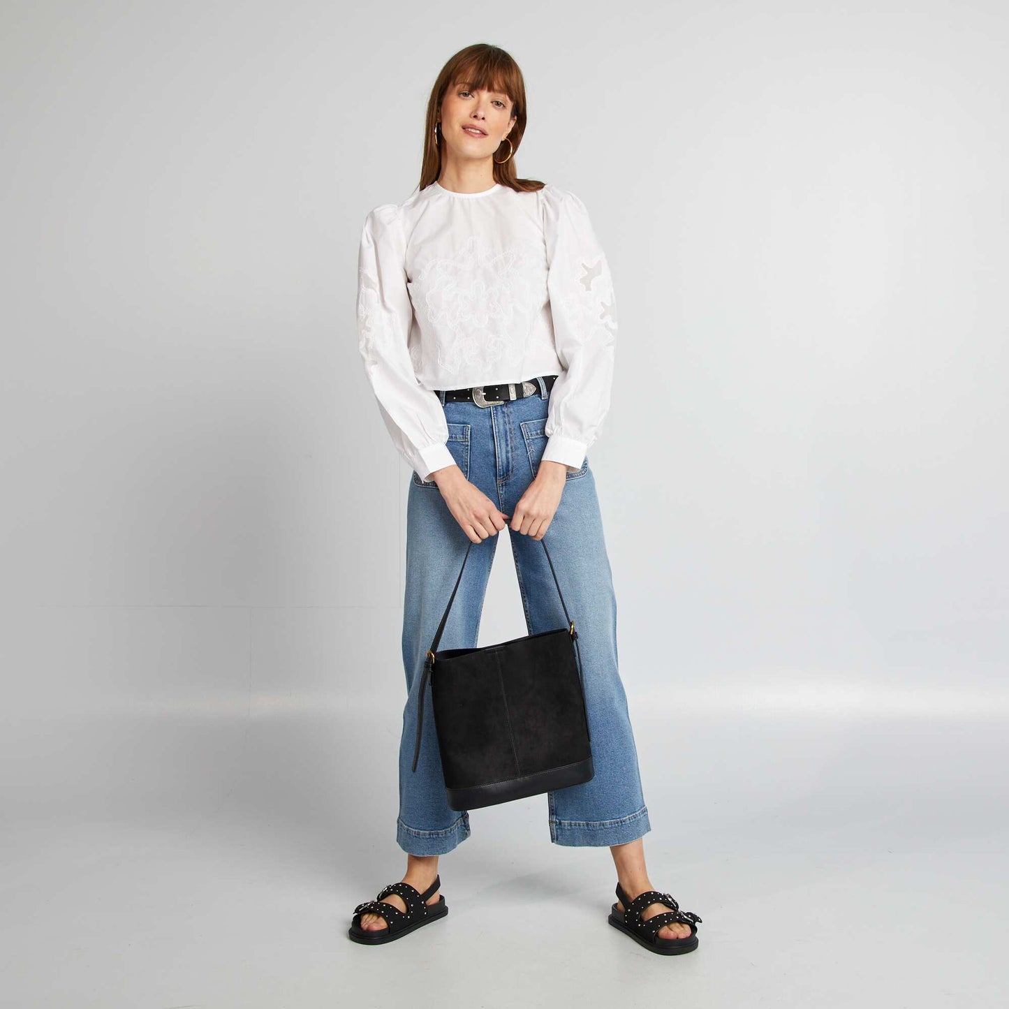 Cotton voile blouse WHITE