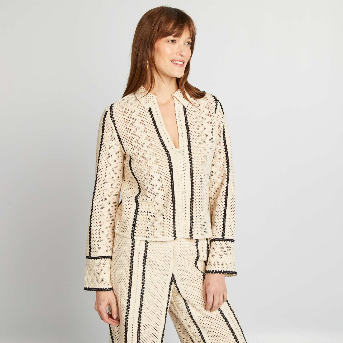 Crochet blouse BEIGE