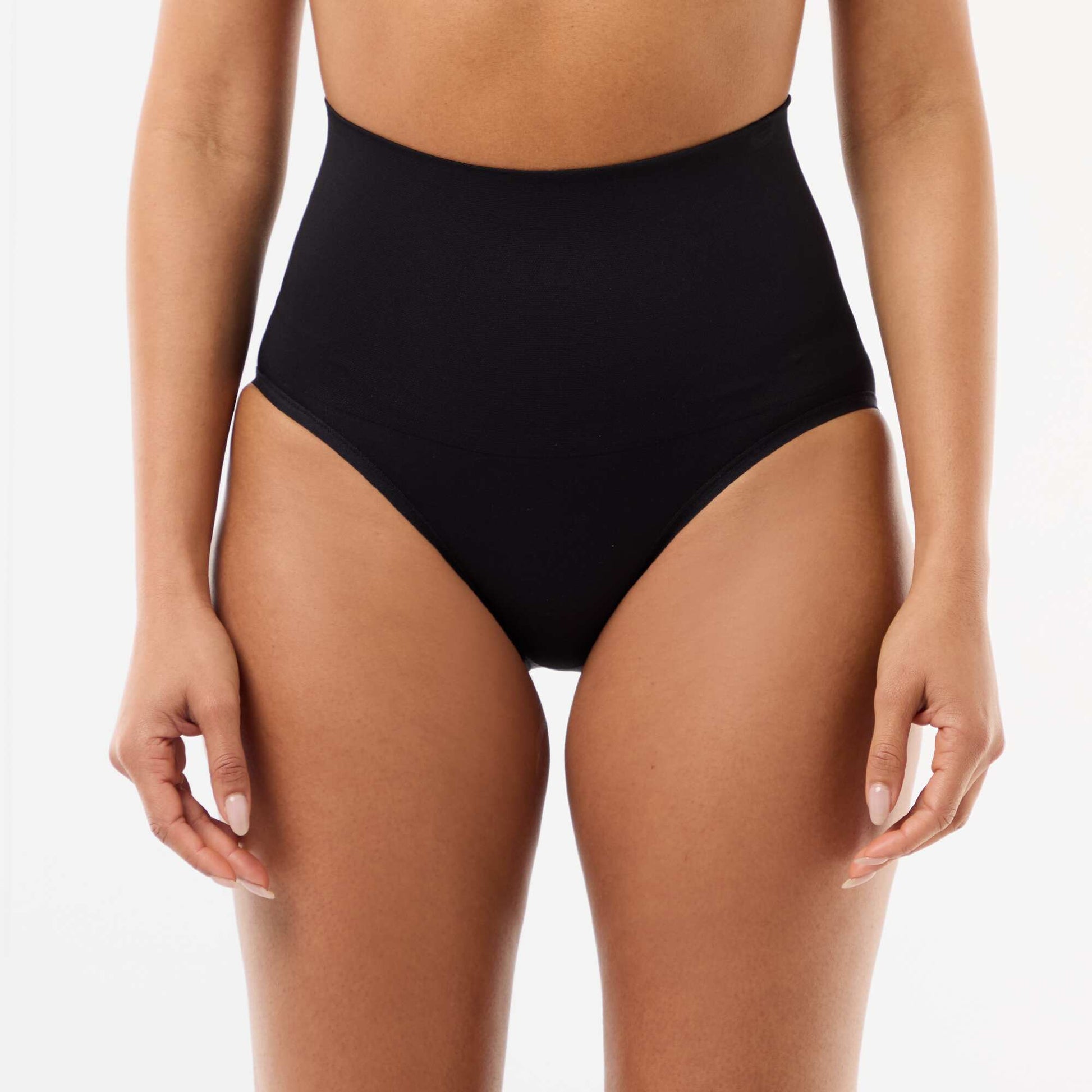 High-Waisted Shaping Briefs BLACK