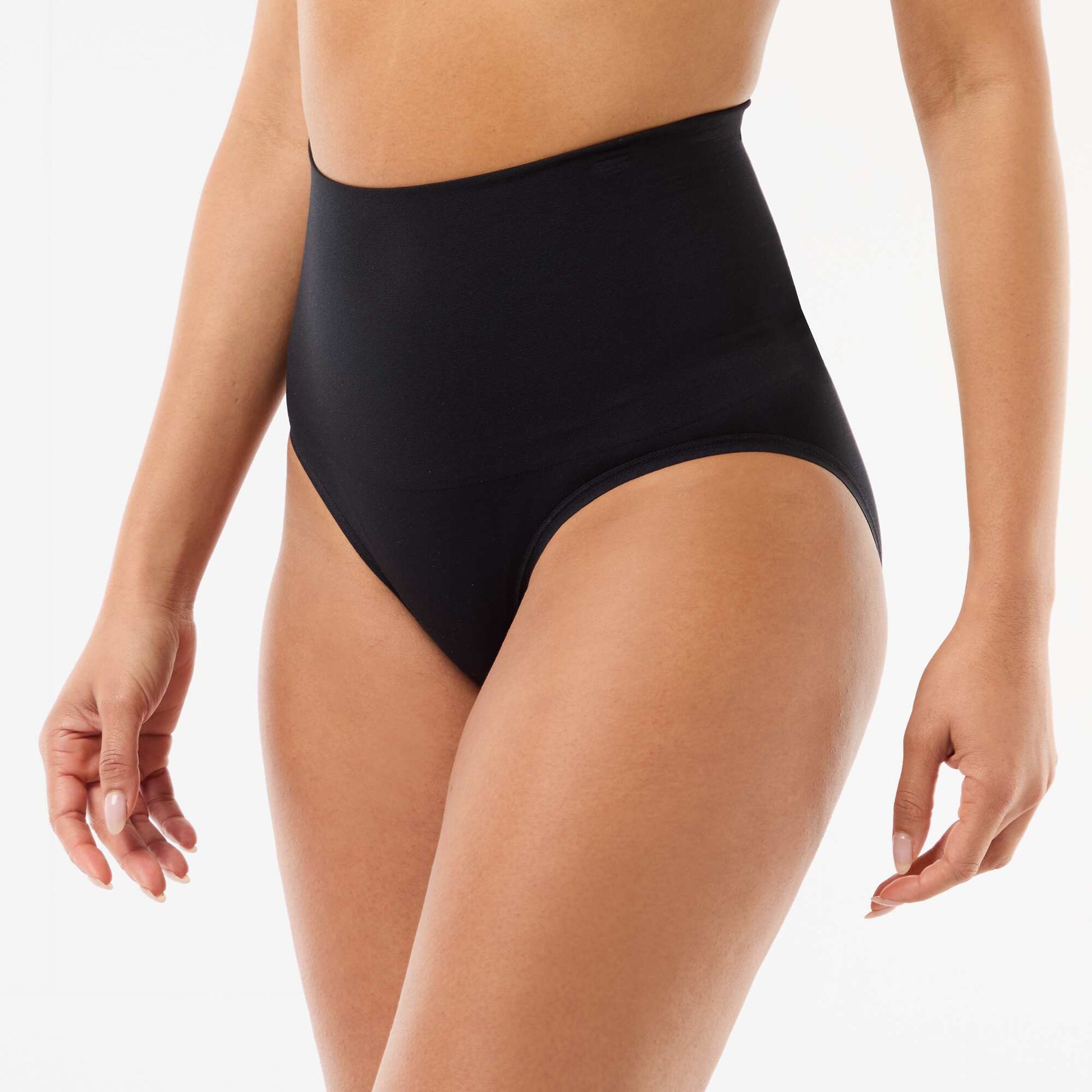 High-Waisted Shaping Briefs BLACK