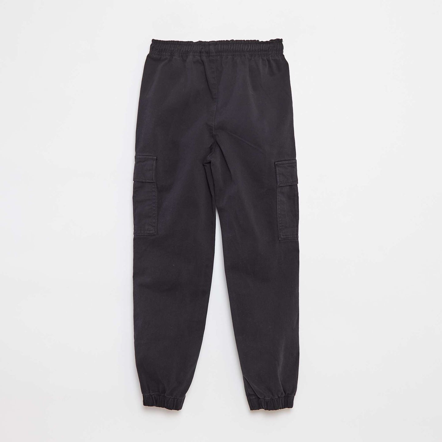 Stretchy multi-pocket trousers BLACK