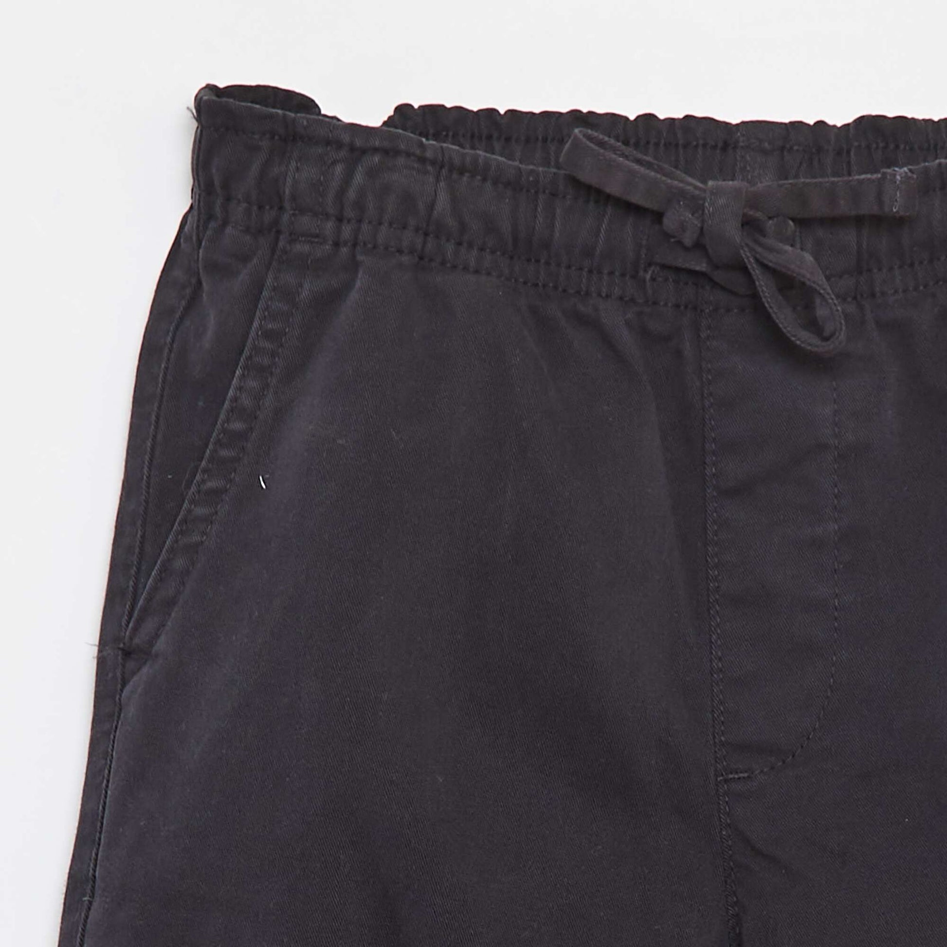 Stretchy multi-pocket trousers BLACK