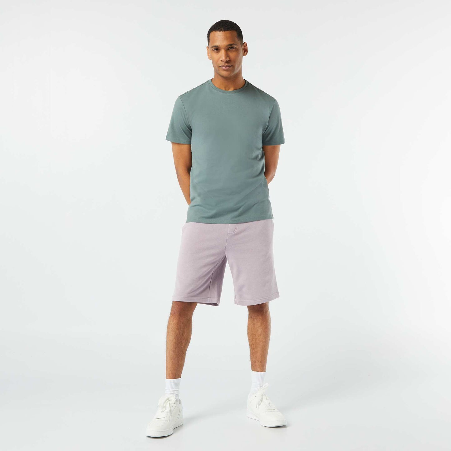 Round-neck cotton T-shirt GREEN