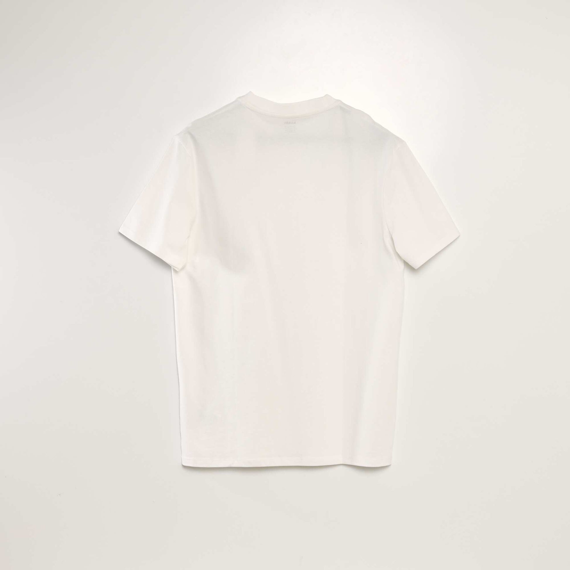Round-neck cotton T-shirt WHITE