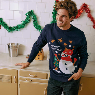 Fun Christmas jumper BLUE