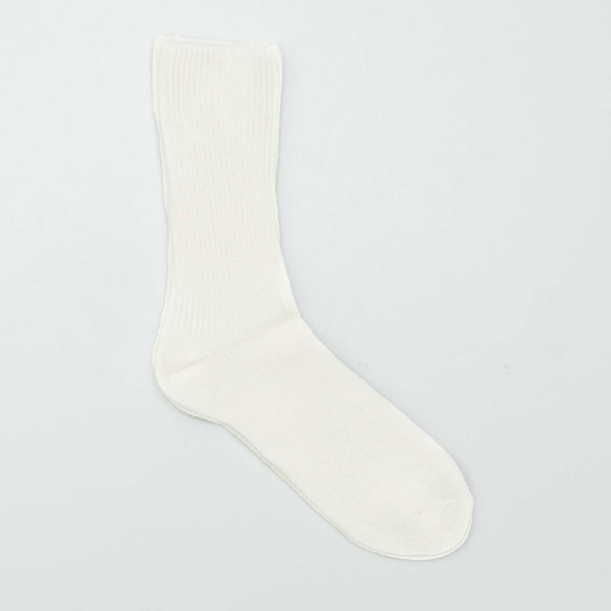 Pair of wool and cashmere blend socks WHITE