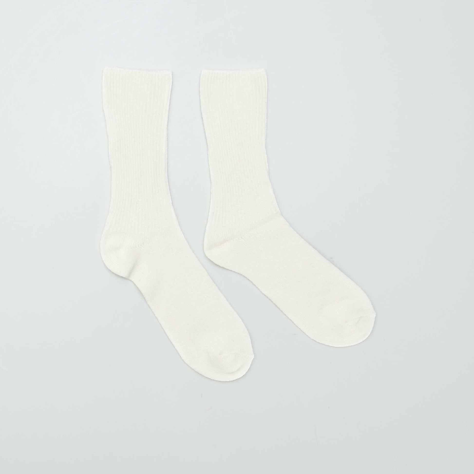 Pair of wool and cashmere blend socks WHITE