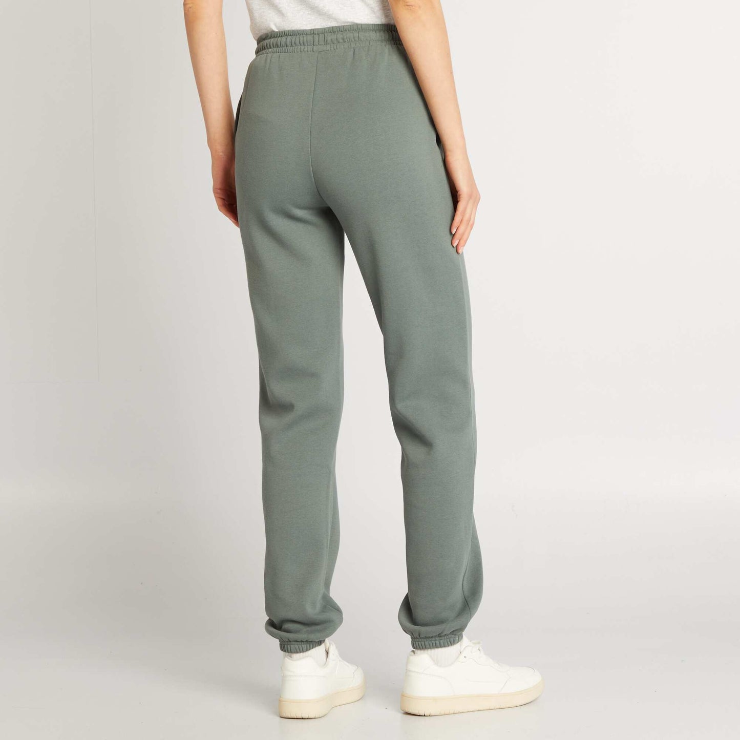 Basic sweatshirt fabric joggers GREEN