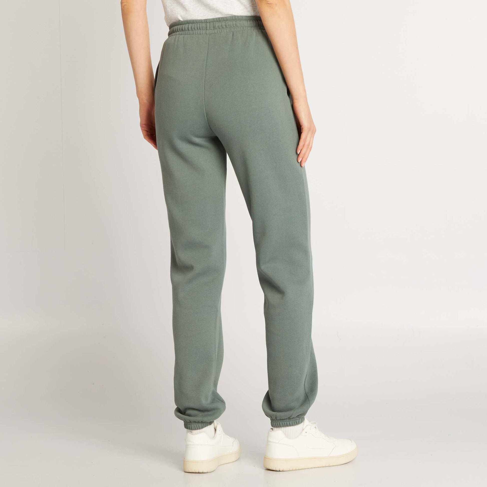 Basic sweatshirt fabric joggers GREEN