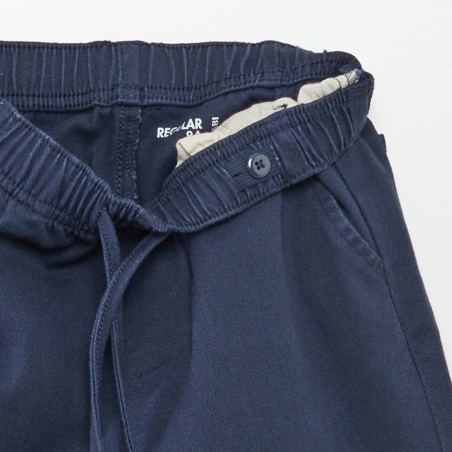 Plain regular-fit trousers BLUE