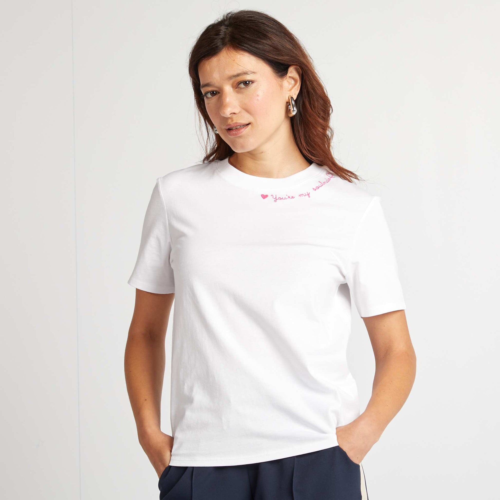 Short-sleeved T-shirt - Valentine's Day WHITE