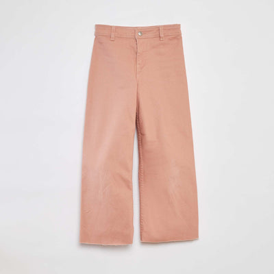 Wide-leg denim trousers PINK