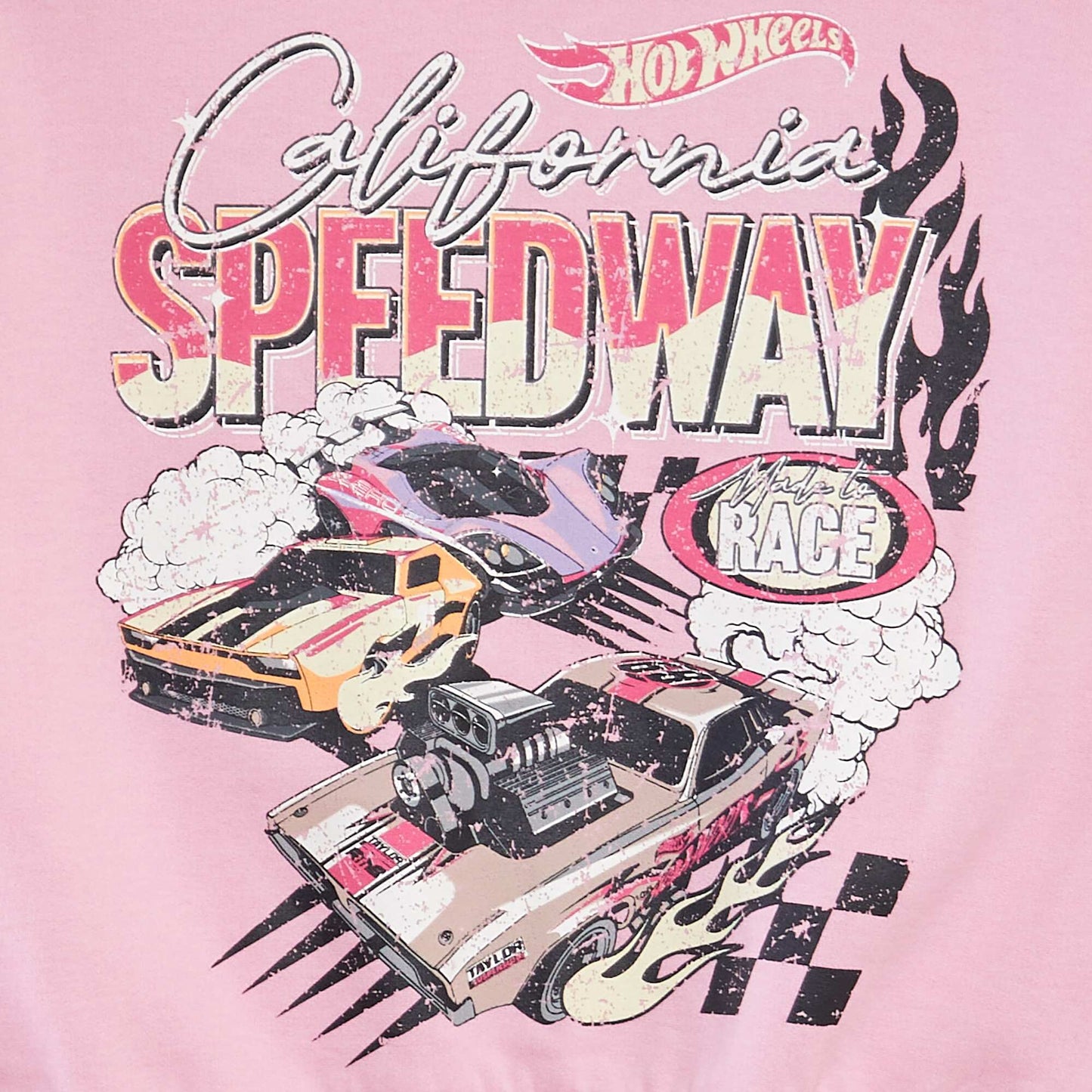 Hot Wheels print sweatshirt PINK