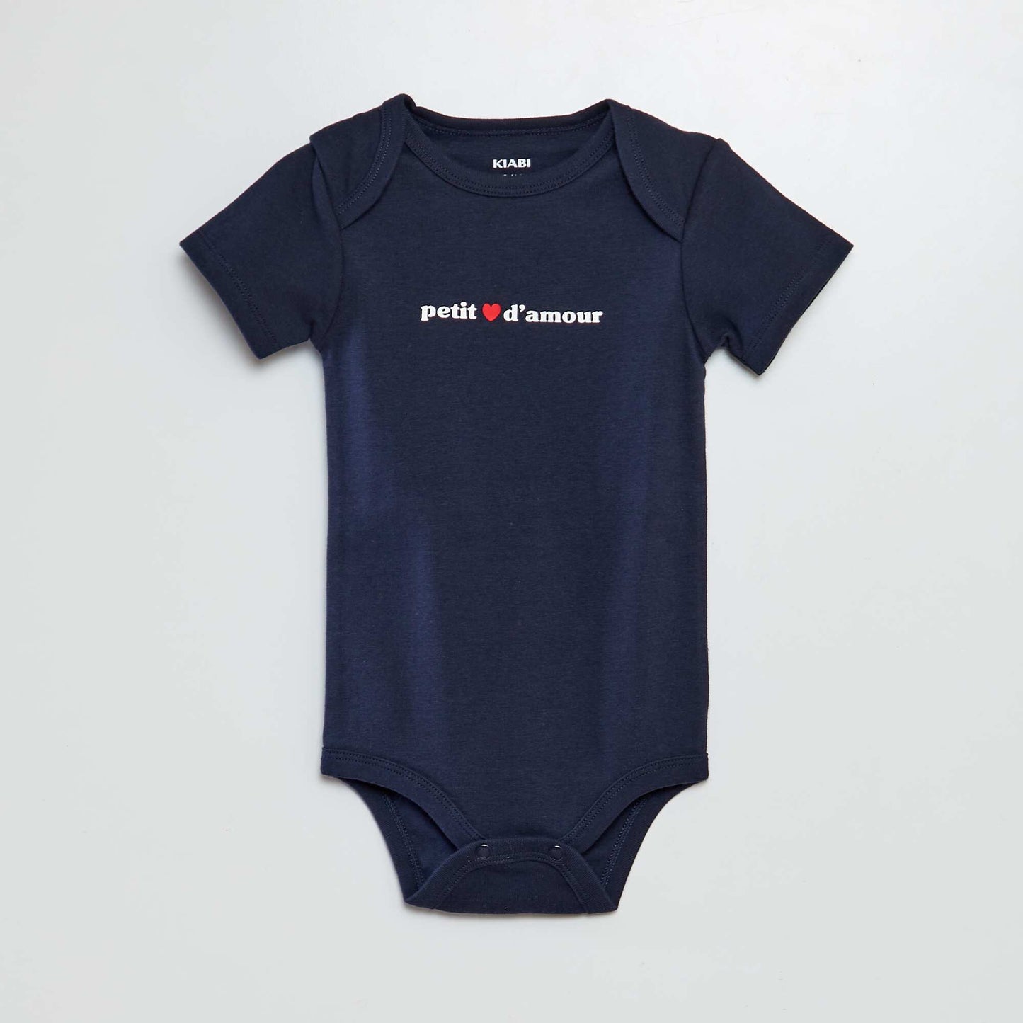 Sleepsuit  bodysuit and bib set - Valentine's Day WHITE