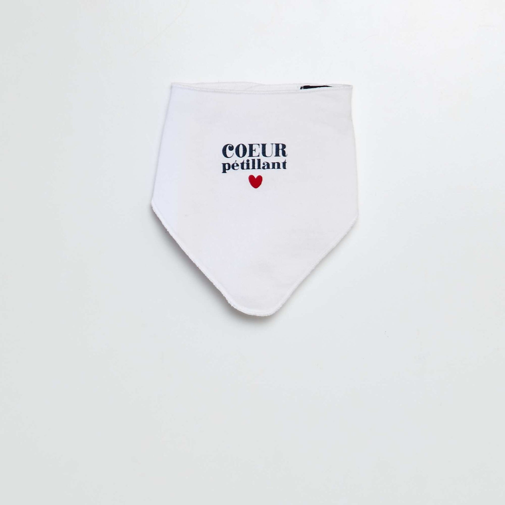 Sleepsuit  bodysuit and bib set - Valentine's Day WHITE