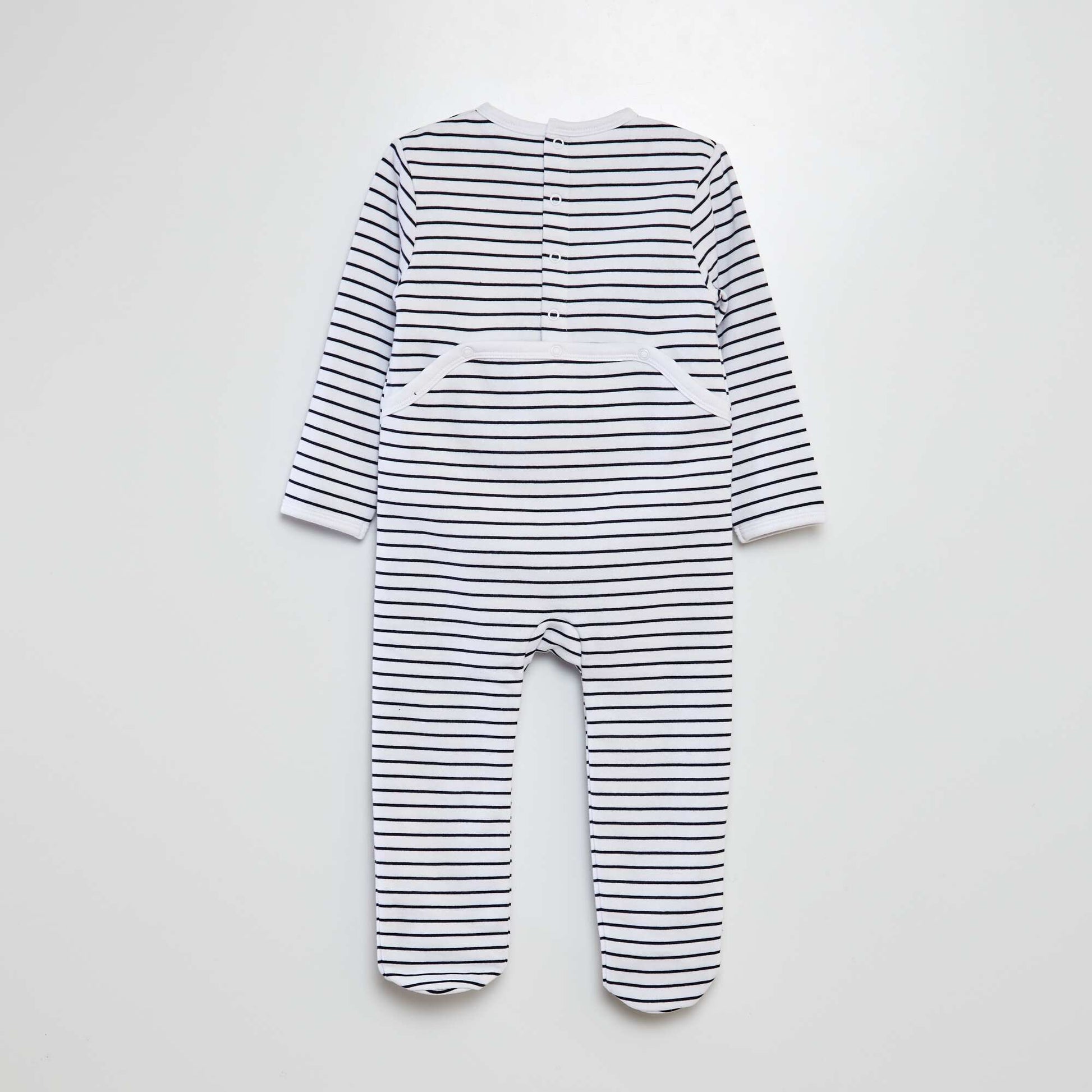 Sleepsuit  bodysuit and bib set - Valentine's Day WHITE