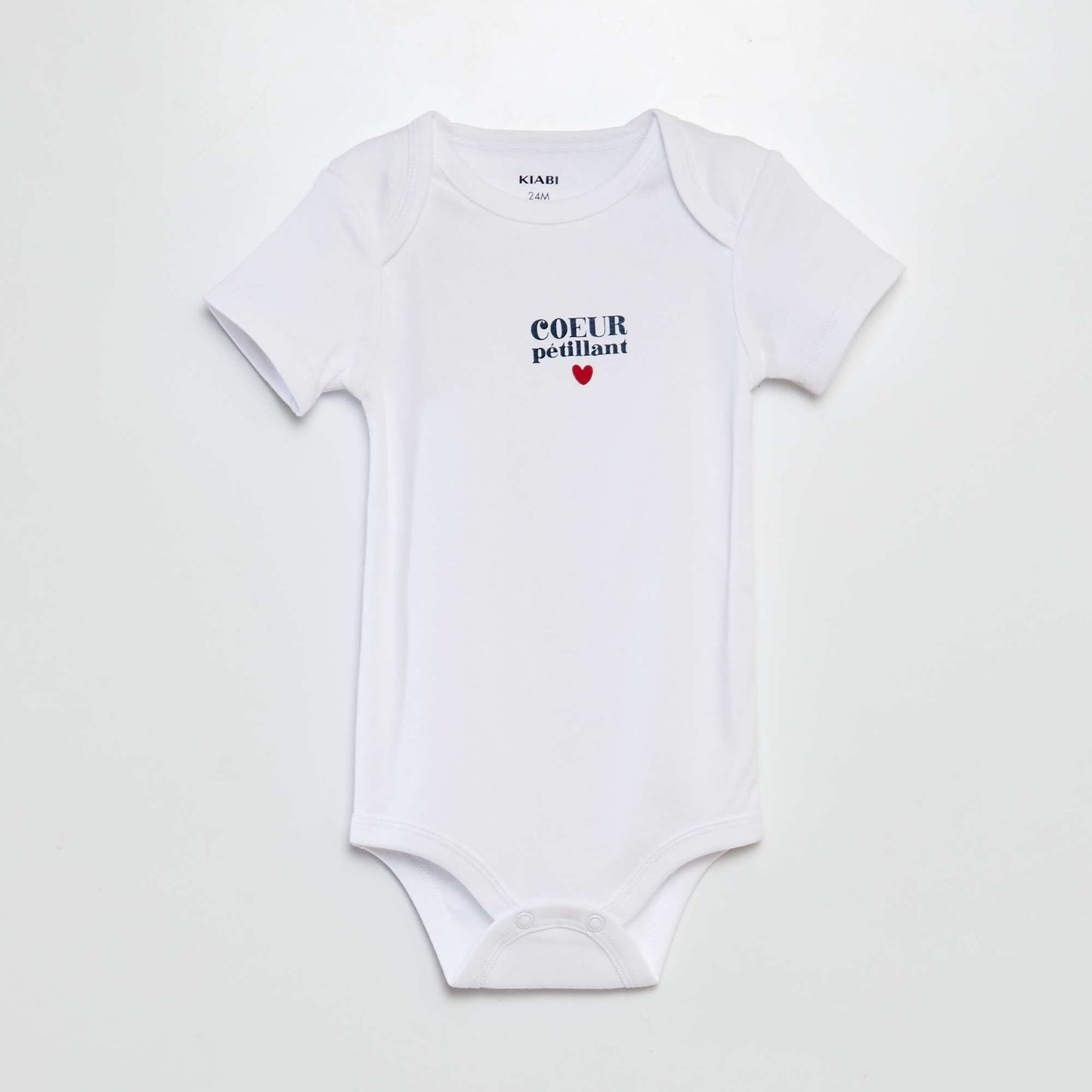 Sleepsuit  bodysuit and bib set - Valentine's Day BLUE