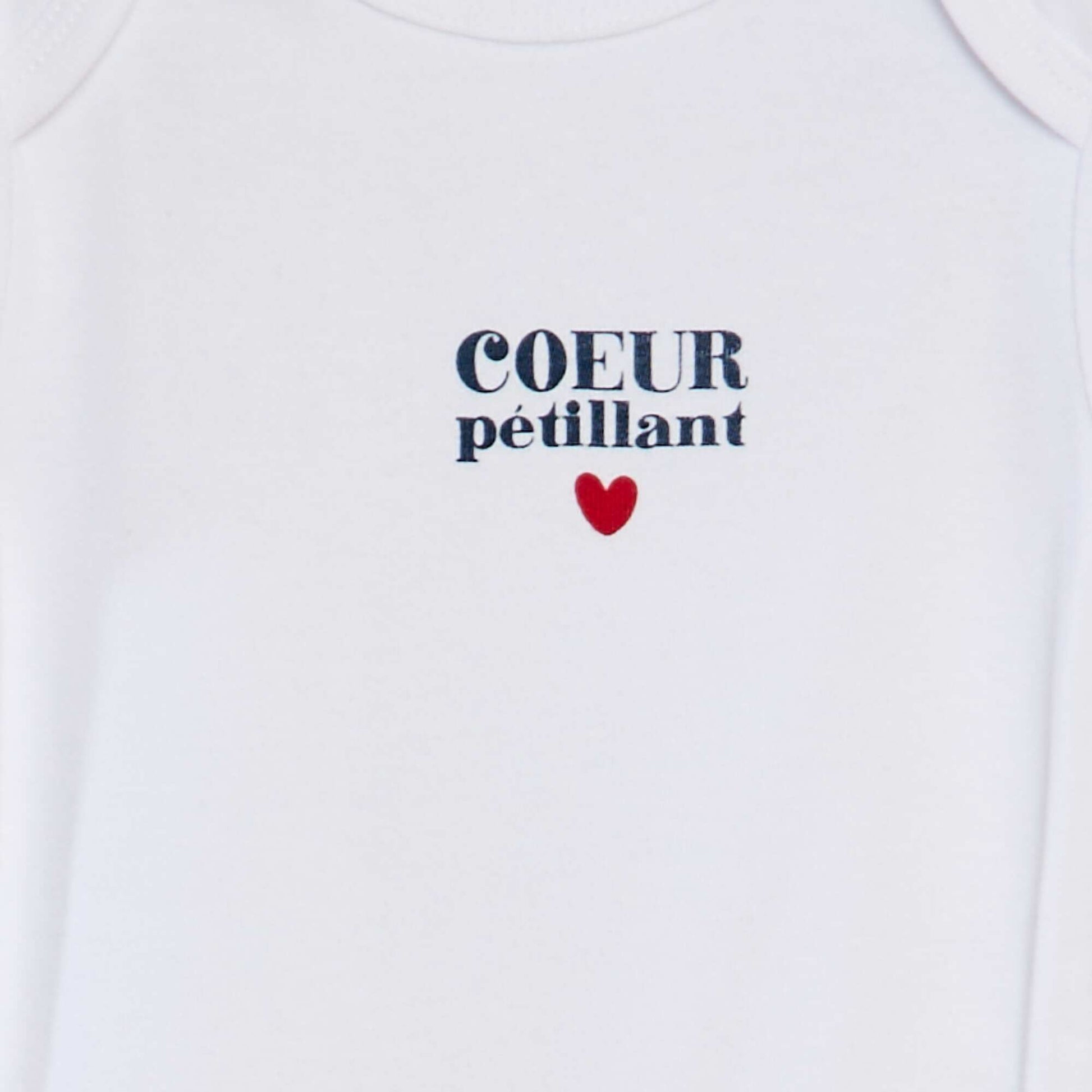 Sleepsuit  bodysuit and bib set - Valentine's Day BLUE