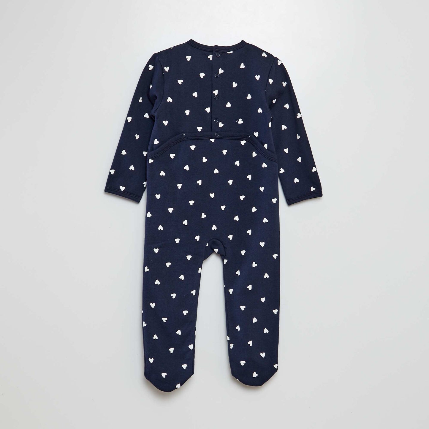 Sleepsuit  bodysuit and bib set - Valentine's Day BLUE
