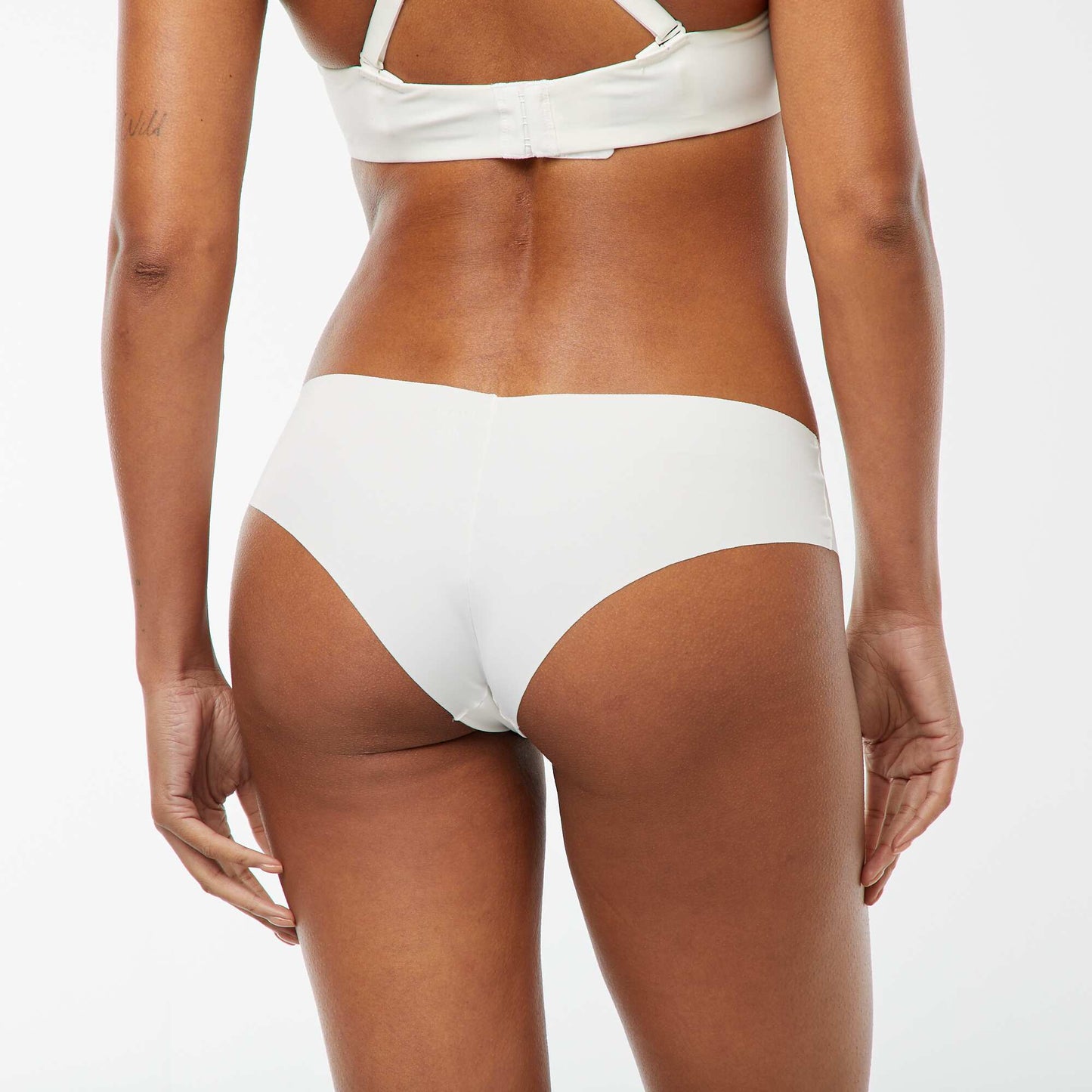 Pack of 2 pairs of seamless microfibre boy shorts WHITE