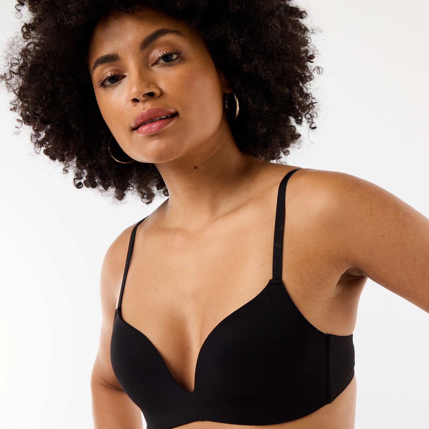 Invisible Microfiber Triangle Bra BLACK