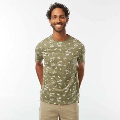 Short-sleeved printed T-shirt GREEN