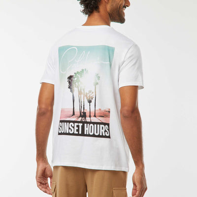 Short-sleeved printed T-shirt WHITE