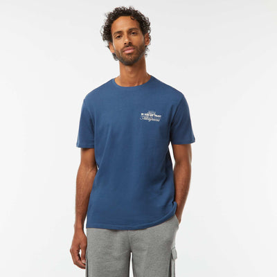 Short-sleeved printed T-shirt BLUE
