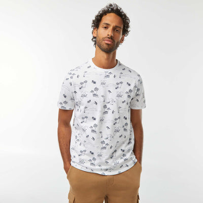 Short-sleeved printed T-shirt WHITE