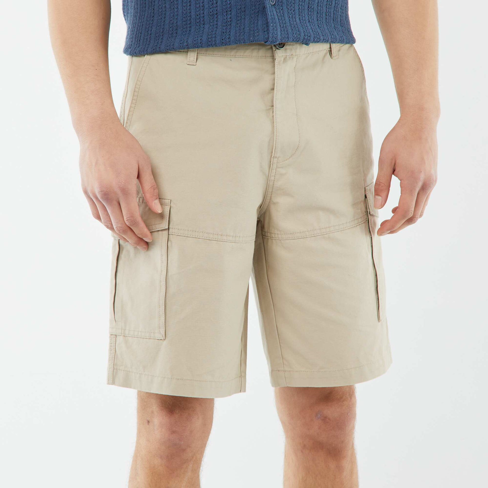 Multi-pocket Bermuda shorts BEIGE