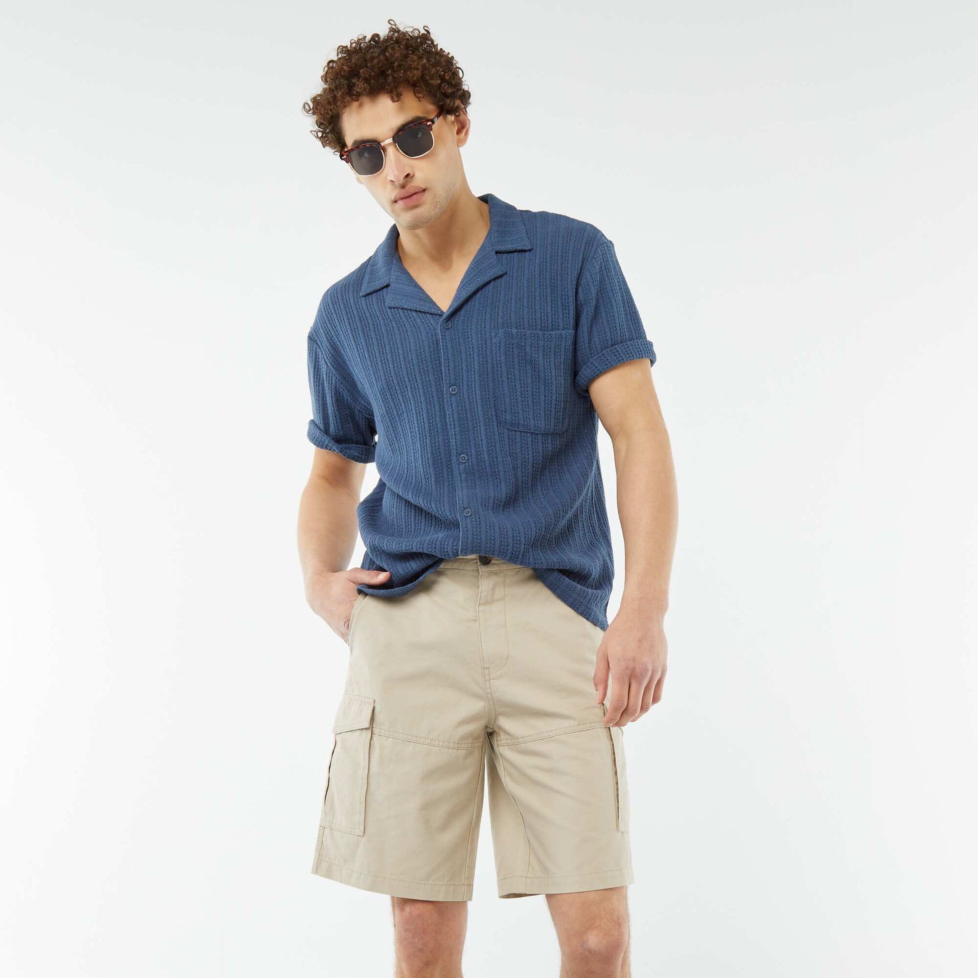 Multi-pocket Bermuda shorts BEIGE