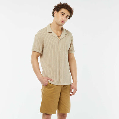 Plain twill Bermuda shorts GREEN