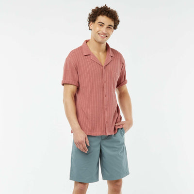 Plain twill Bermuda shorts BLUE