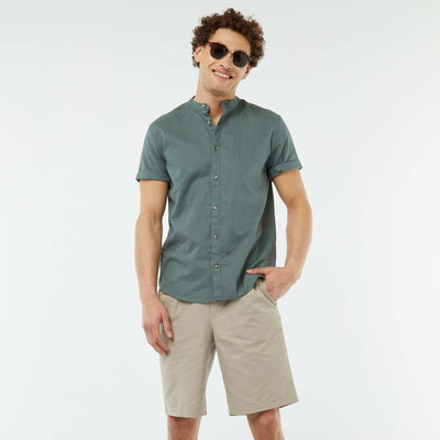 Plain twill Bermuda shorts GREY