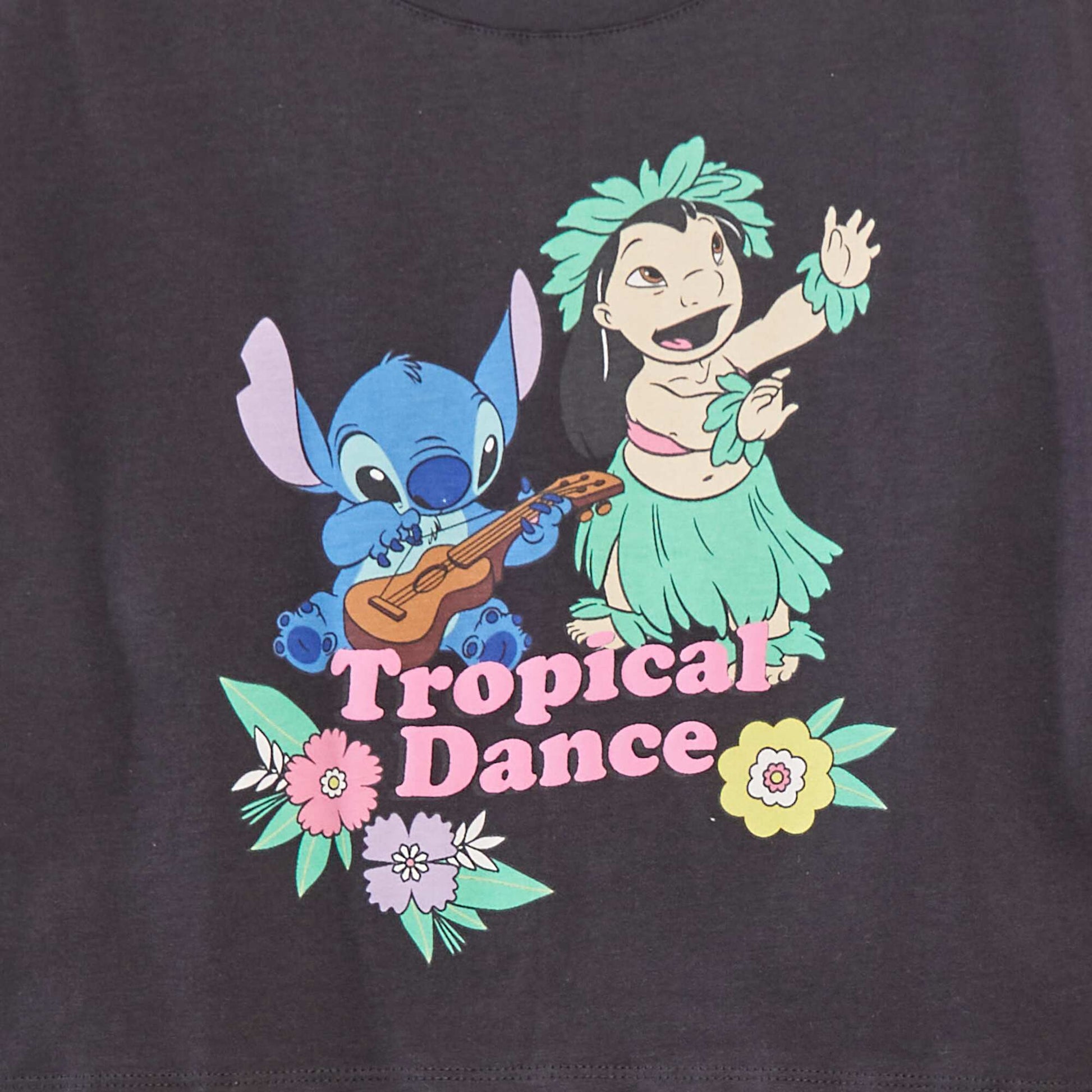 Stitch short-sleeved T-shirt BLACK