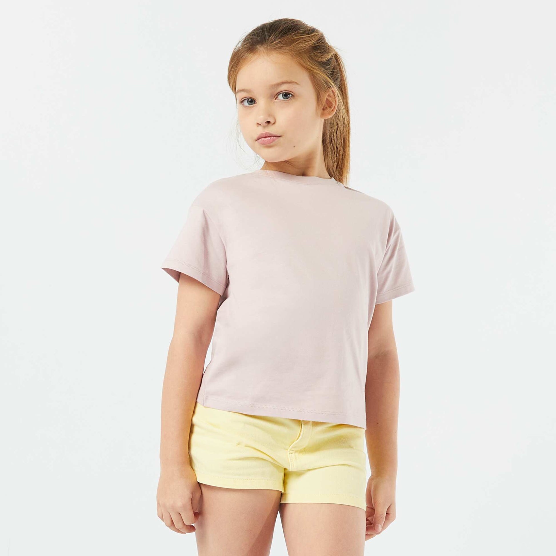 Denim shorts YELLOW
