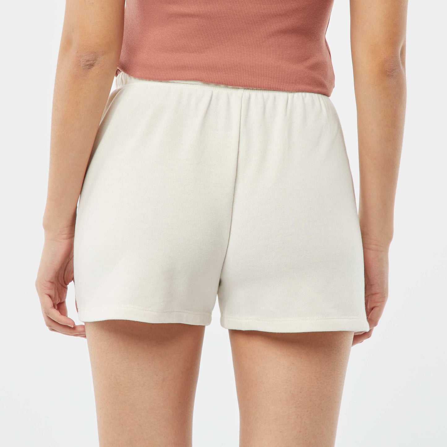 Sweatshirt fabric shorts WHITE
