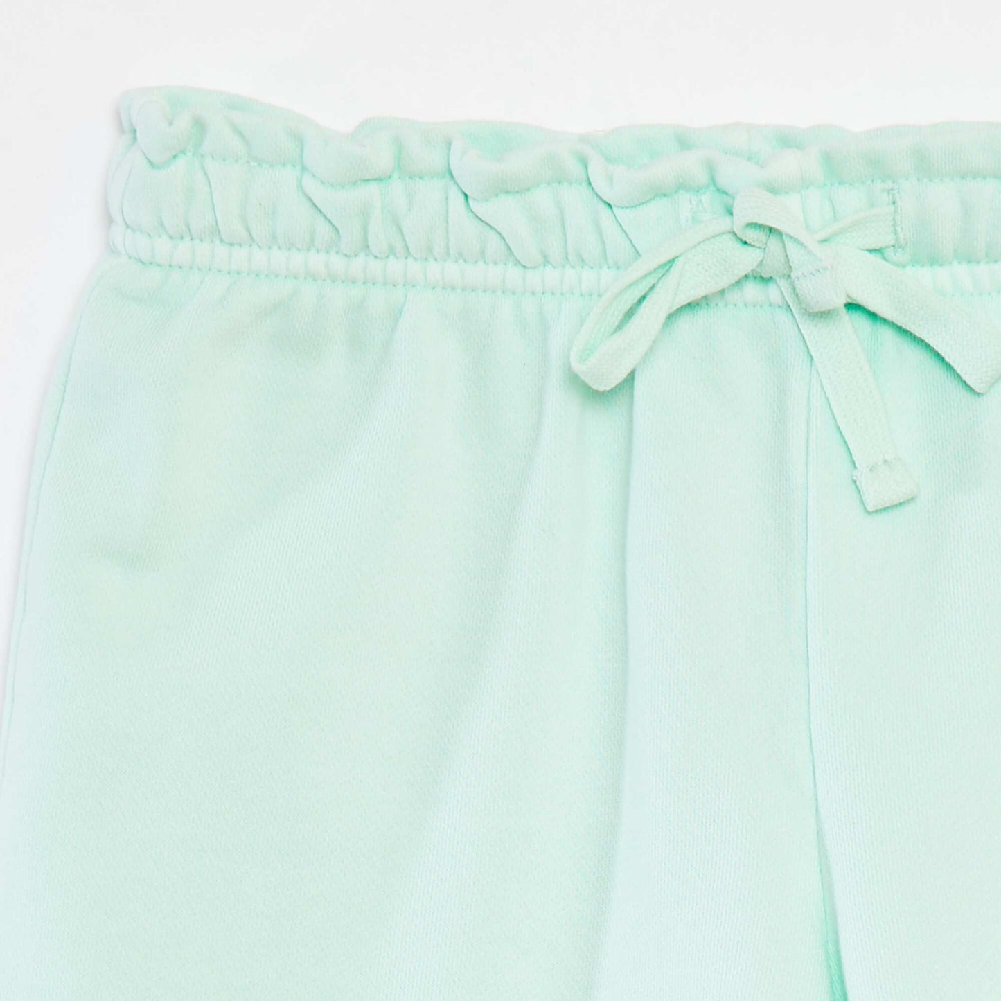 Plain sweatshirt fabric shorts GREEN