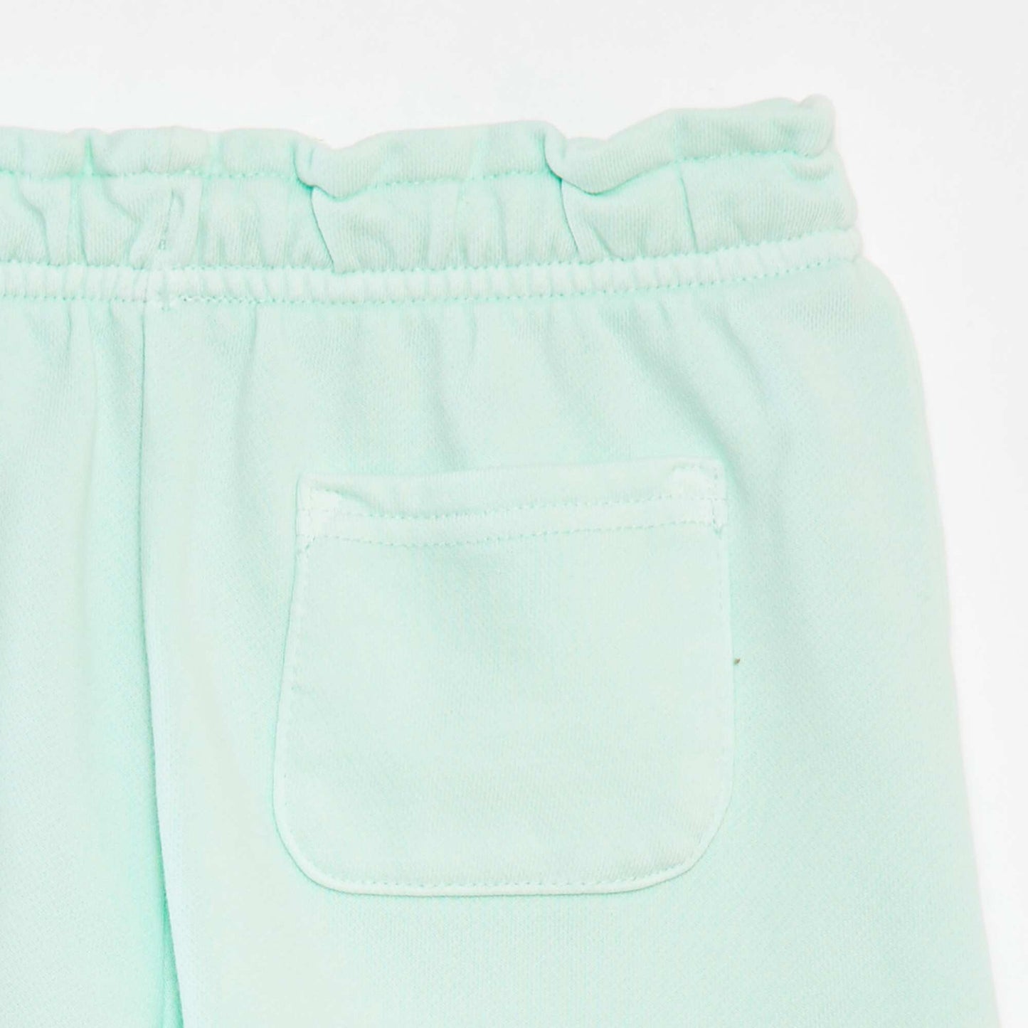 Plain sweatshirt fabric shorts GREEN