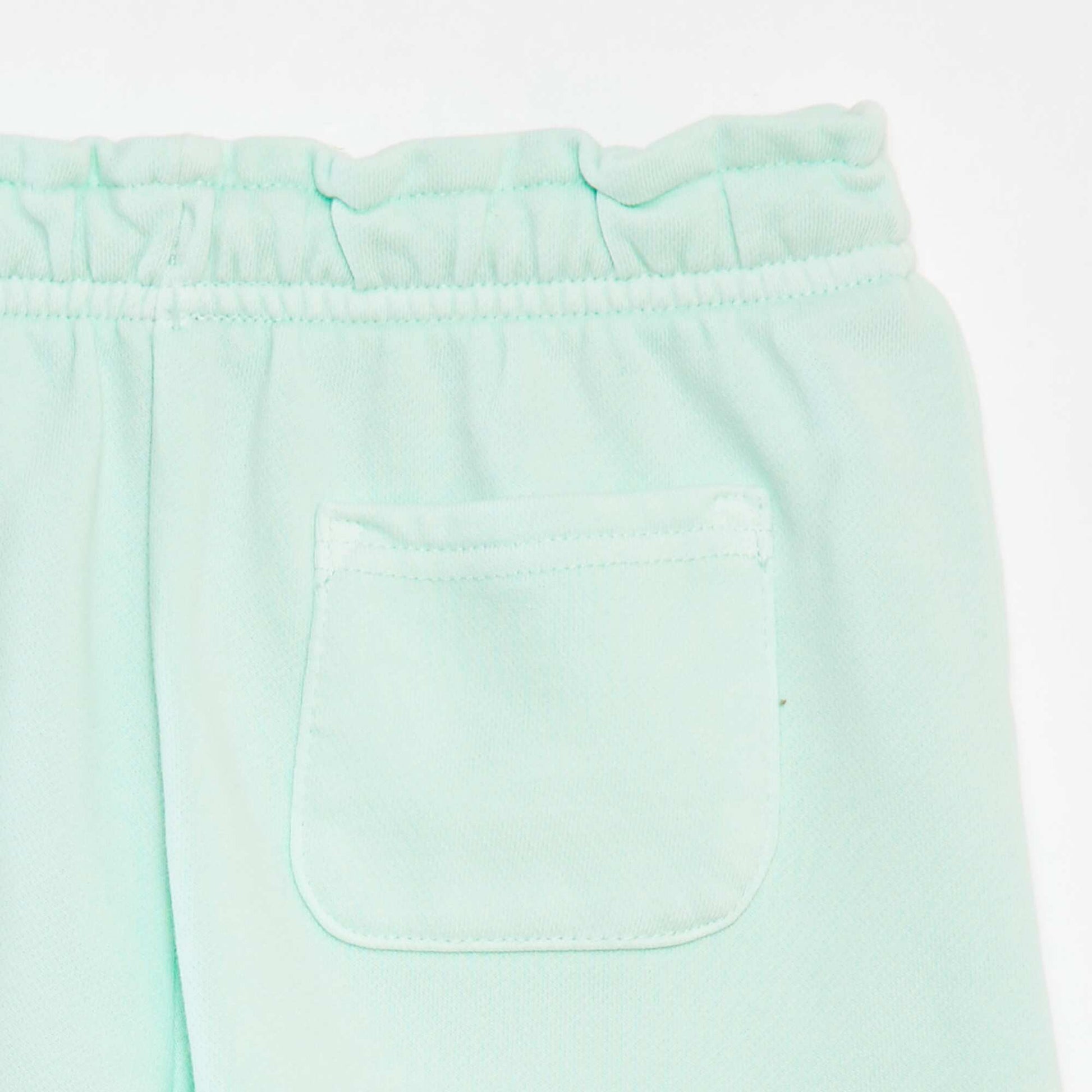 Plain sweatshirt fabric shorts GREEN