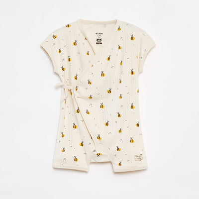 Wrap romper suit - cradle to cradle WHITE