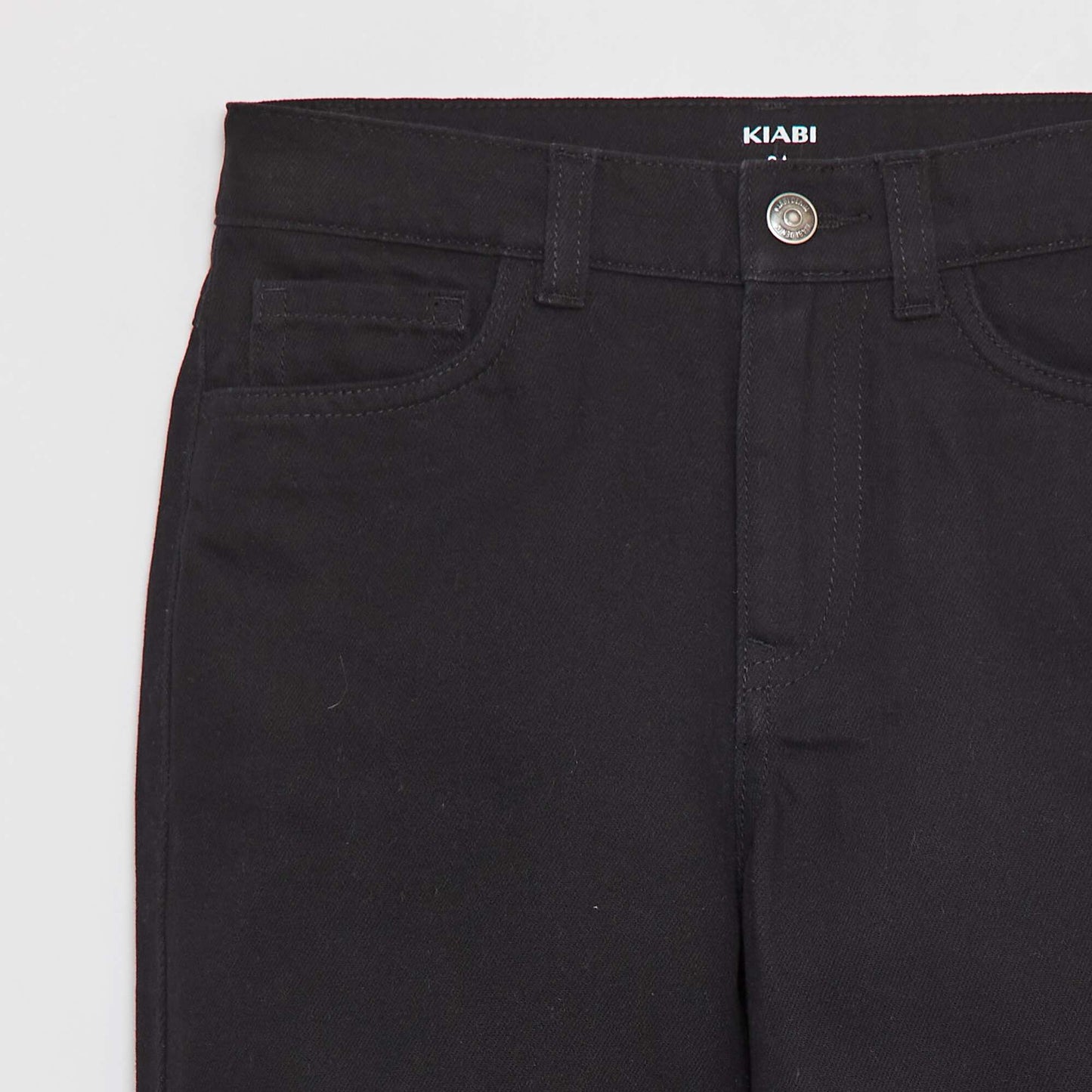 Loose-fit twill Bermuda shorts BLACK