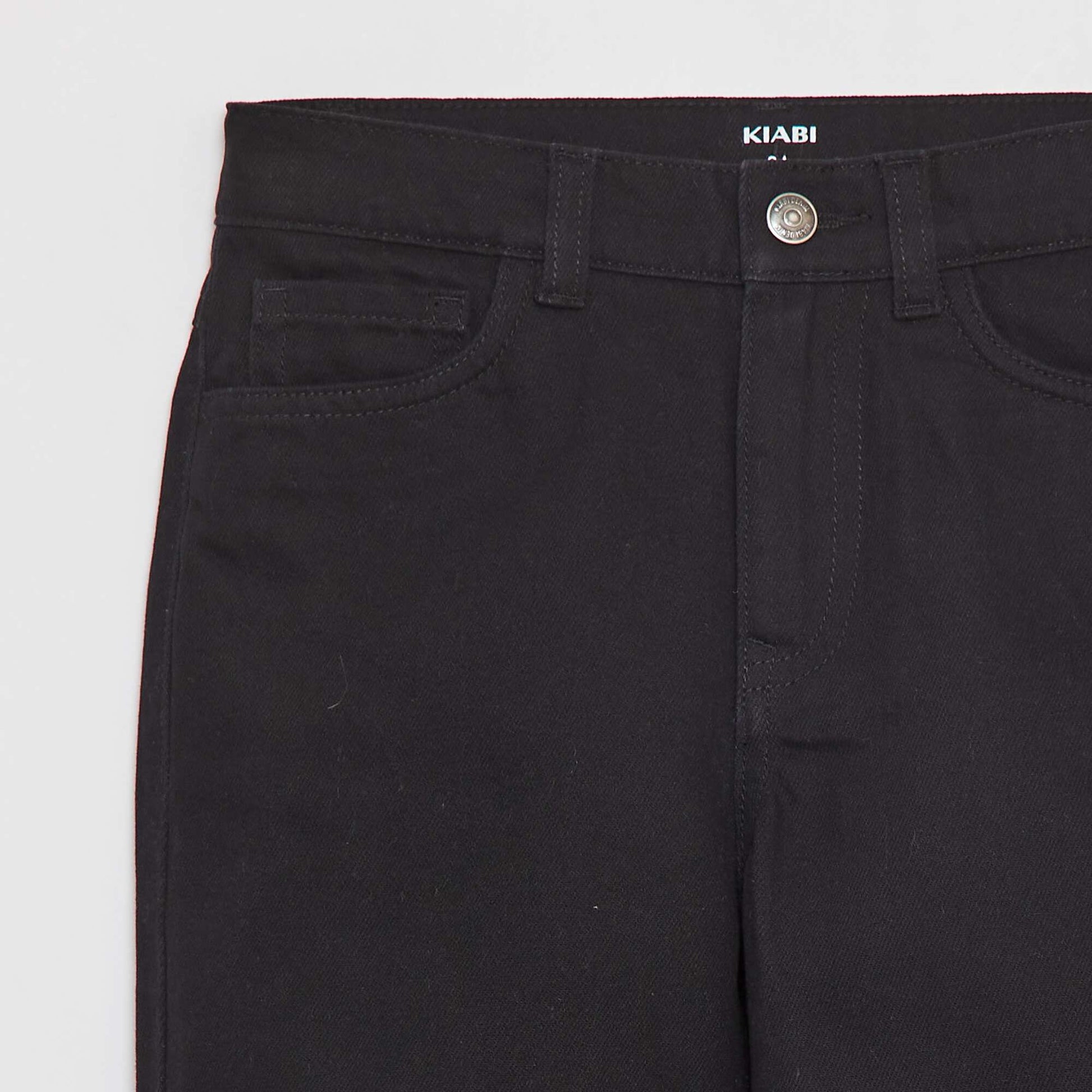 Loose-fit twill Bermuda shorts BLACK