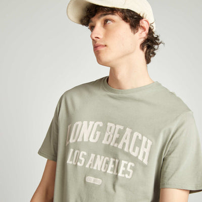 Printed jersey T-shirt GREEN