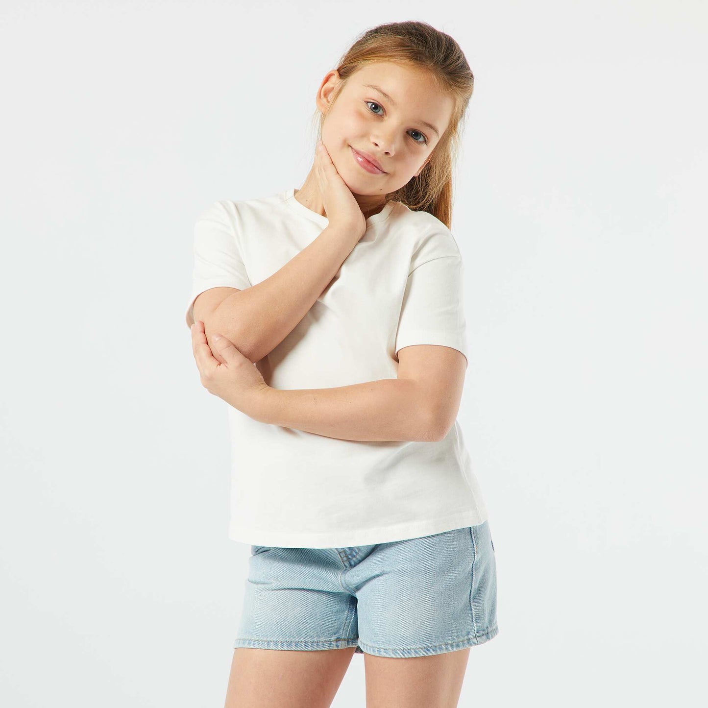 Denim shorts BLUE