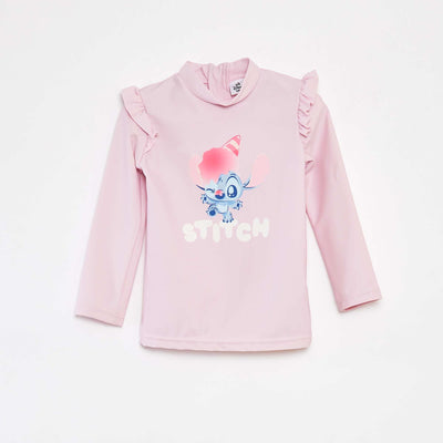 Disney Stitch UV 50 rash vest PURPLE