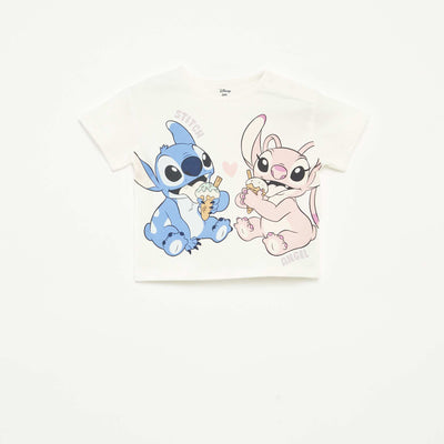 Short-sleeved T-shirt with Disney print WHITE