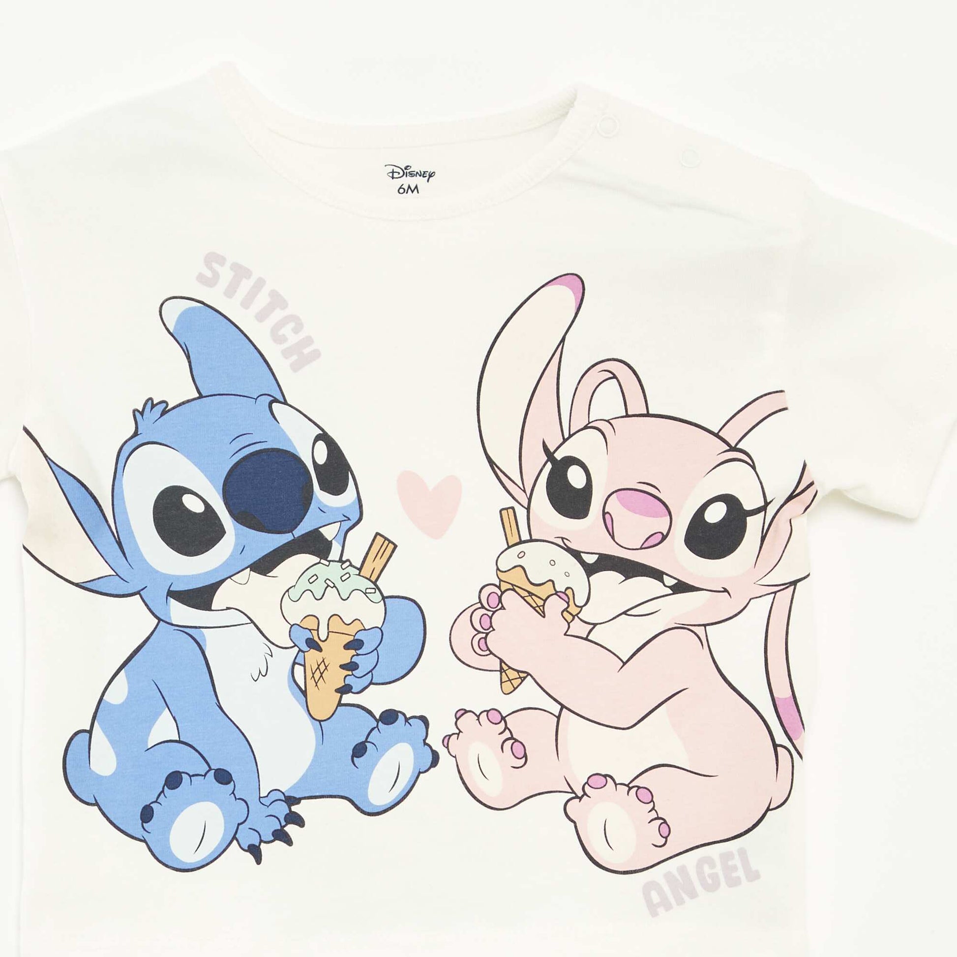 Short-sleeved T-shirt with Disney print WHITE