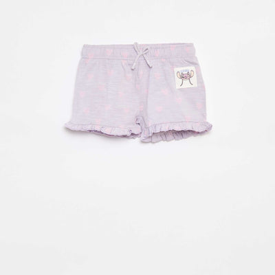 'Disney' ruffled printed shorts PURPLE